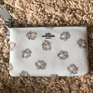 Coach Beauty!! Gray roses on baby blue. OOP RARE!